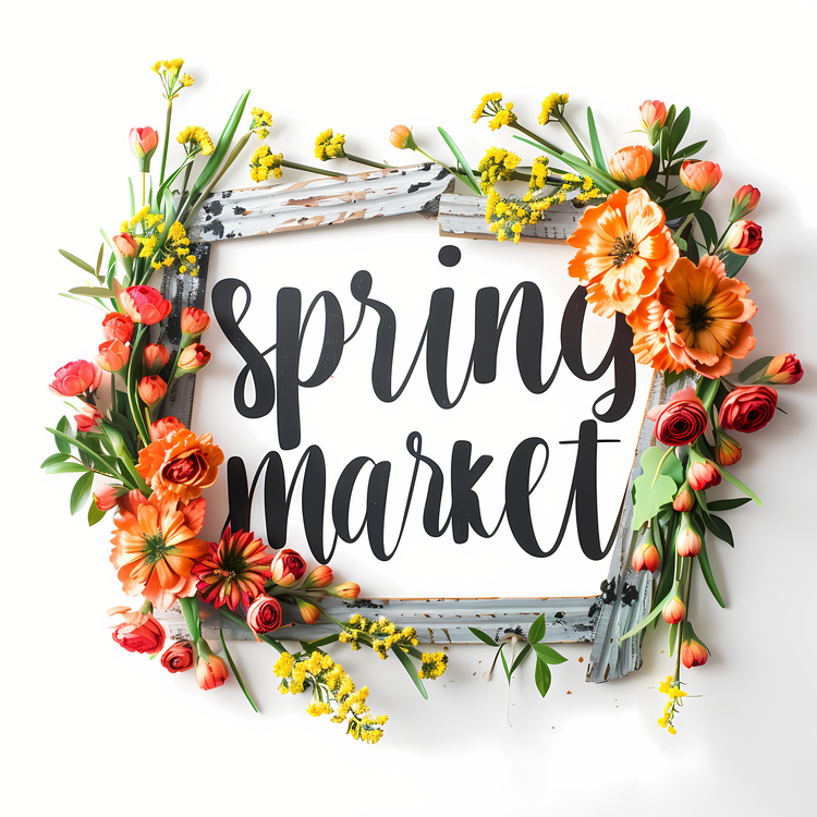 Spring Market,Word,Marketing