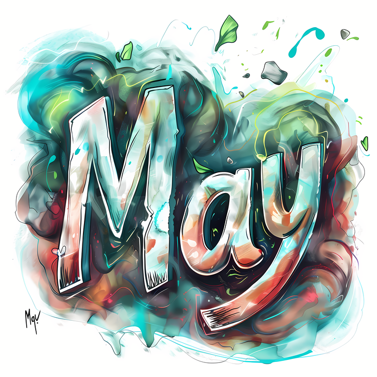 Hello May,Watercolor,Abstract