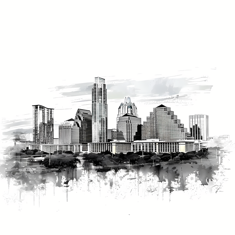 Austin Skyline,Skylines,Urban Skyscrapers