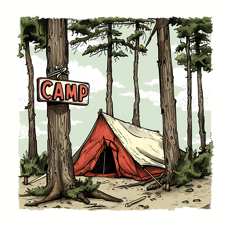 Camp,Tent,Outdoors