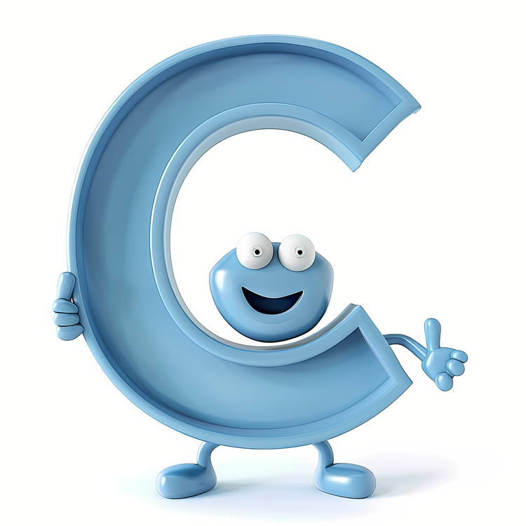 3d Cartoon Alphabet,Cartoon,Blue