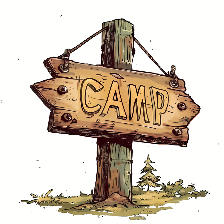 Camp,Camping,Wooden Sign