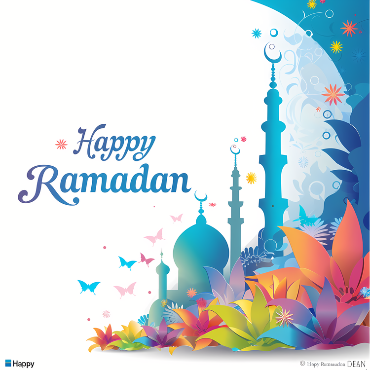 Happy Ramadan,Happy Rama,Mosque Background