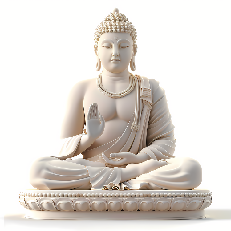 Mahavir Jayanti,Buddha Statue,White