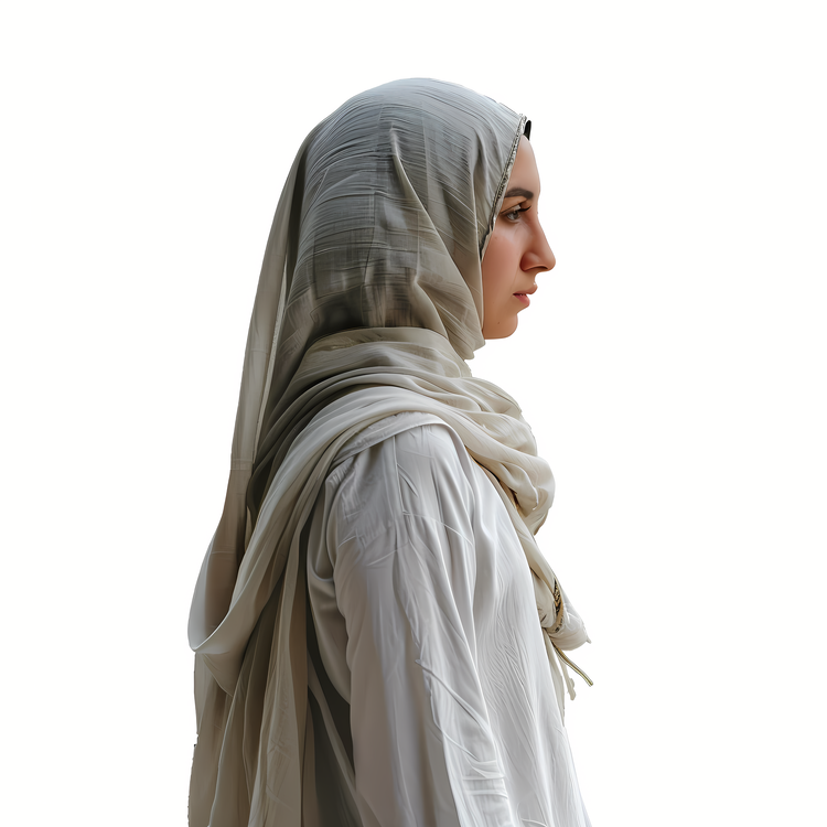 Muslim Woman,White Hijab,Hijabi Woman