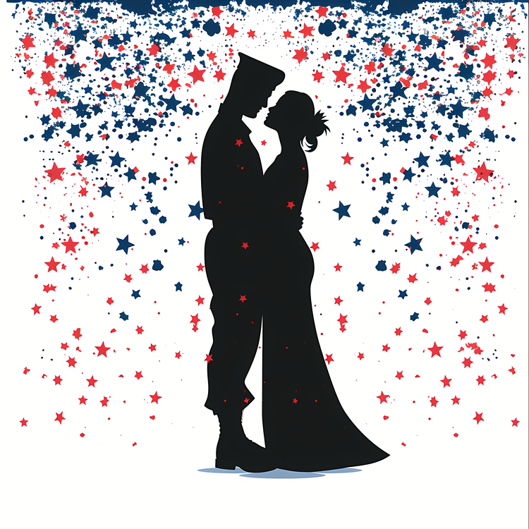 Military Spouse Appreciation Day,Wedding,Silhouette