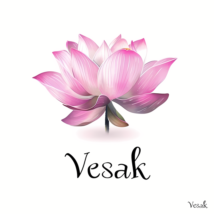 Happy Vesak Day,Flowers,Pink Lotus