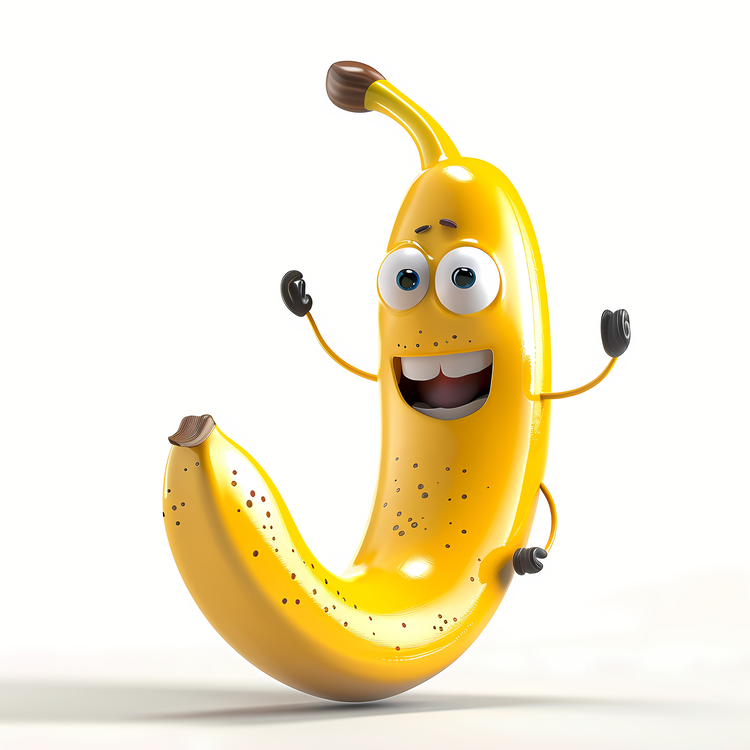 Banana,Yellow,Cartoon
