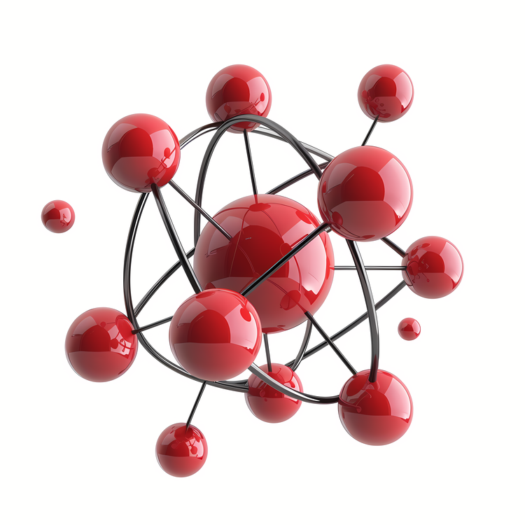 Atoms,Red Sphere,Atomic Structure
