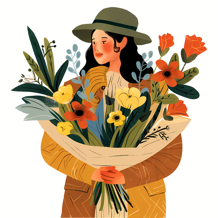 Florist,Woman,Bouquet