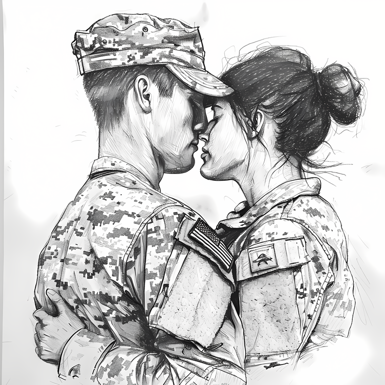 Military Spouse Appreciation Day,Kiss,Couple
