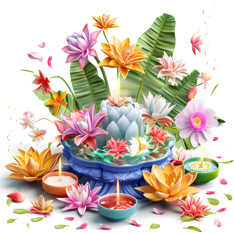 Songkran,Lotus Flowers,Water Lily