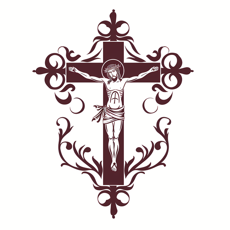 Orthodox Good Friday,Christian Cross,Ornate Design