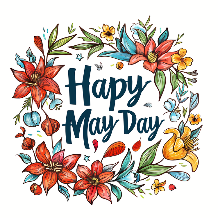 May Day,Happy May Day,Colorful Flowers