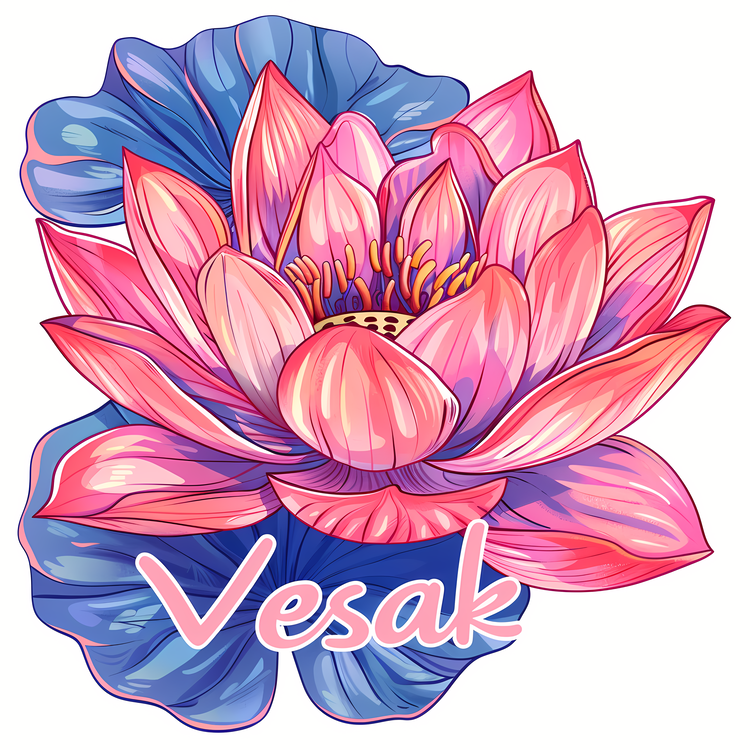 Happy Vesak Day,Pink Lotus Flower,Water Lily