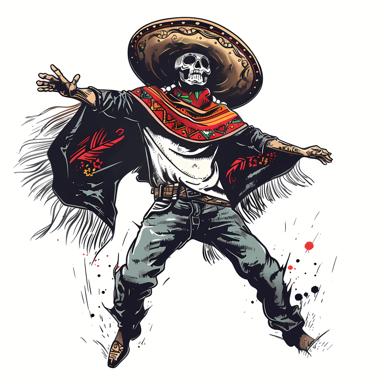 Cinco De Mayo,Skull,Mariachi