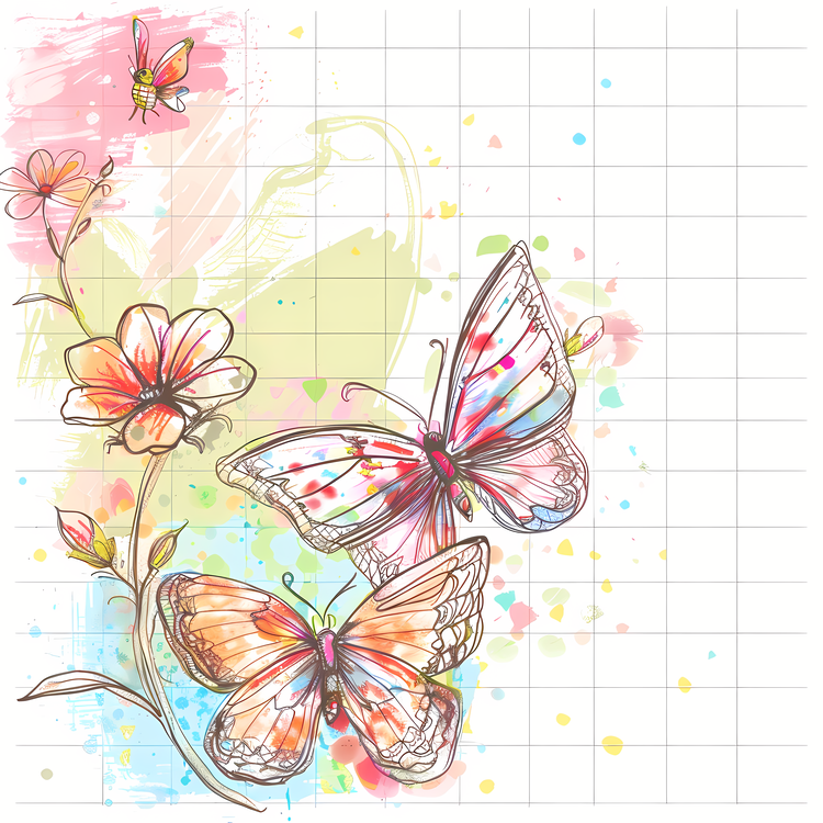 Scrapbook Day,Watercolor,Butterflies