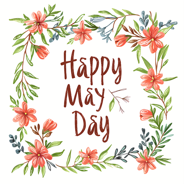May Day,Floral,Watercolor