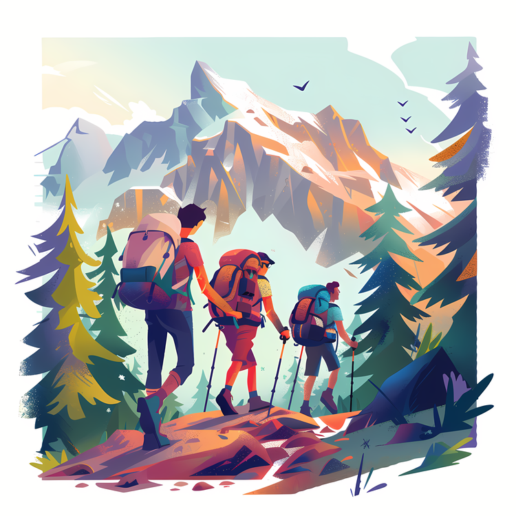 Trail,Hikers,Trekking