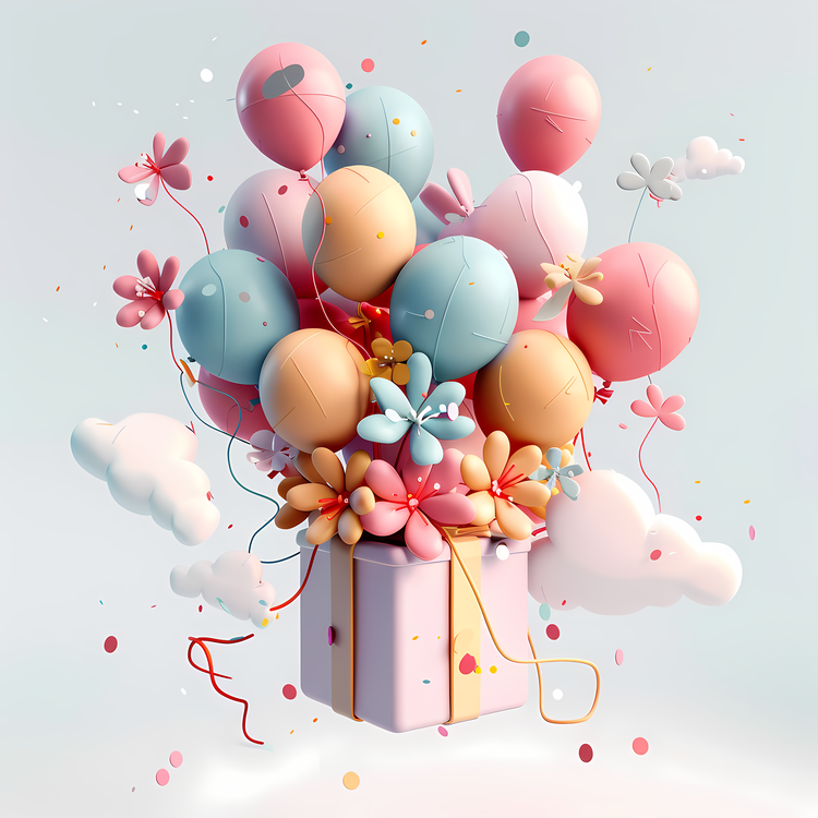 Birthday Wish,2d Illustration,Balloons