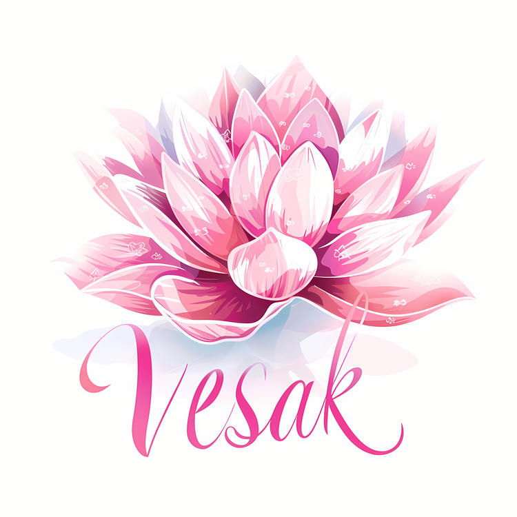 Happy Vesak Day,Lotus,Pink