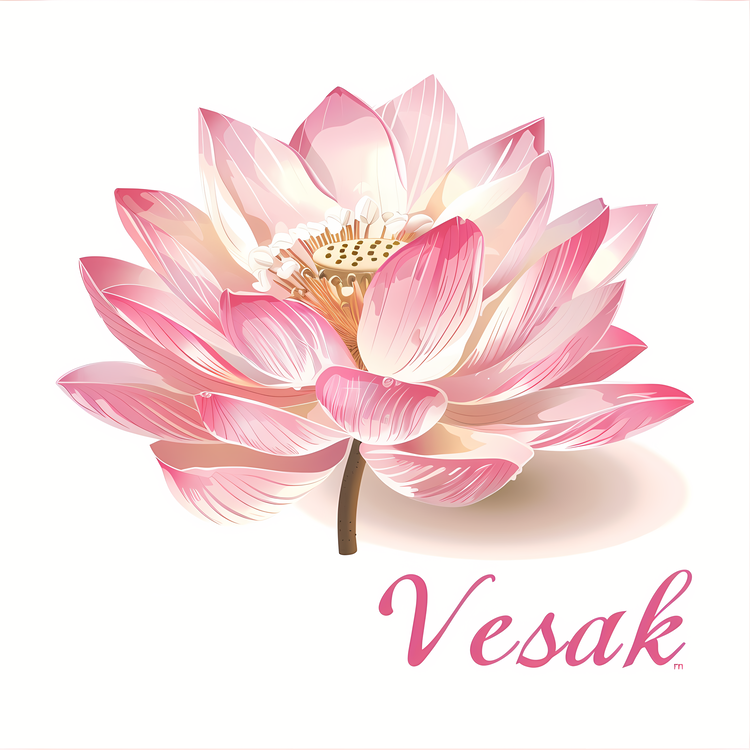 Happy Vesak Day,Lotus,Pink