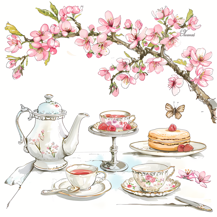 Spring Tea,Tea,Pink
