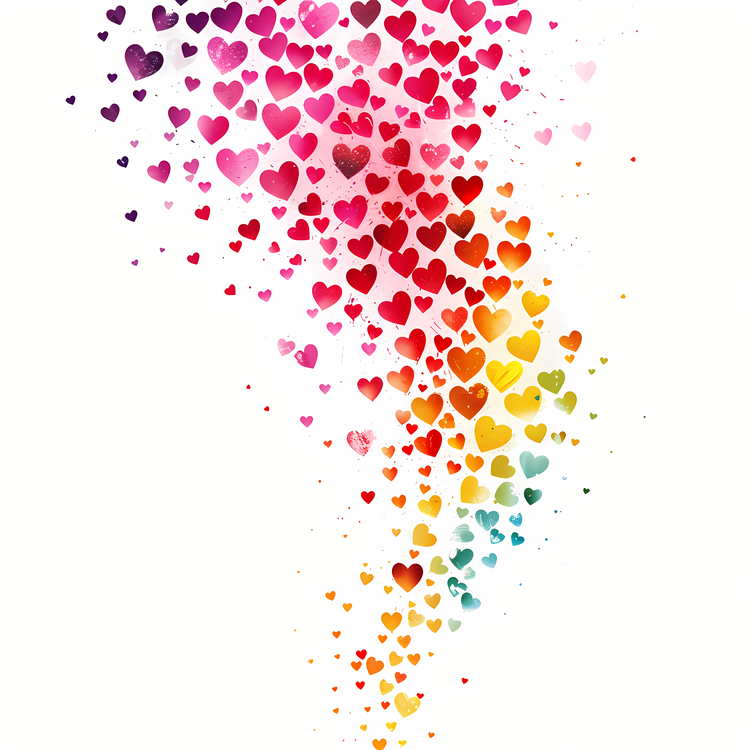 Love,Hearts,Watercolor