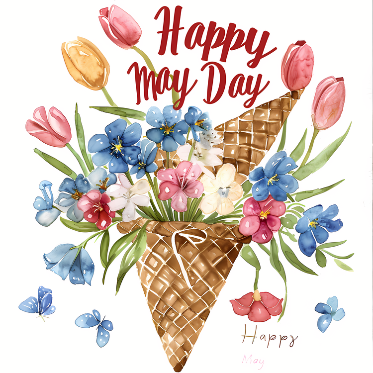 May Day,Watercolor,Flowers