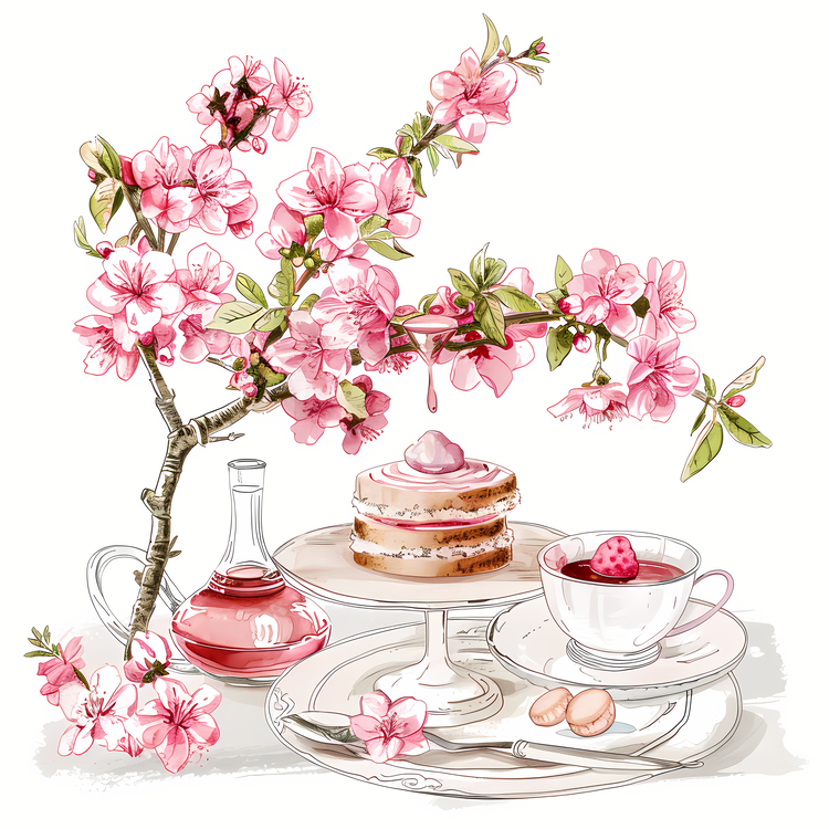 Spring Tea,Cherry Blossom,Sakura