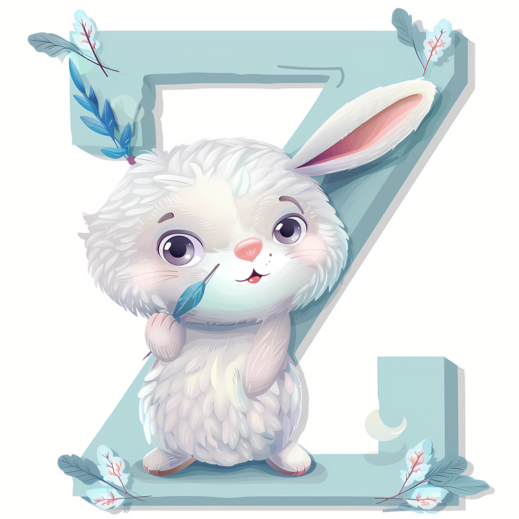 3d Cartoon Alphabet,Rabbit,Cute