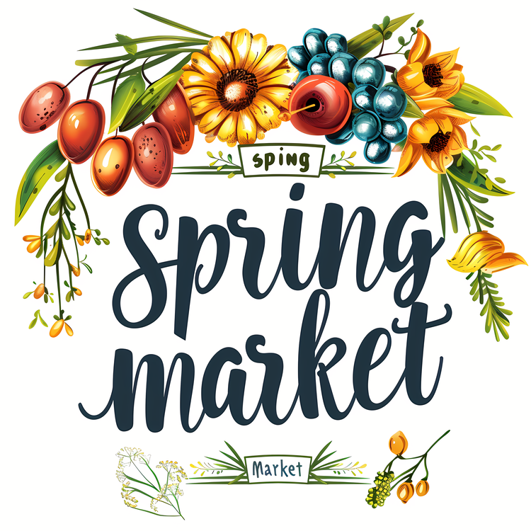 Spring Market,Flowers,Berries