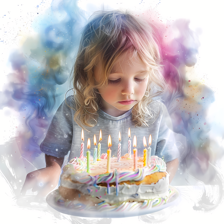 Birthday Wish,Cake,Smoke