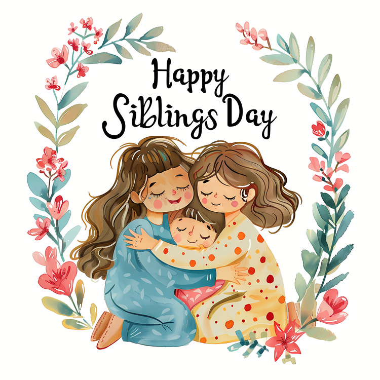 Happy Siblings Day,Family,Mother And Child