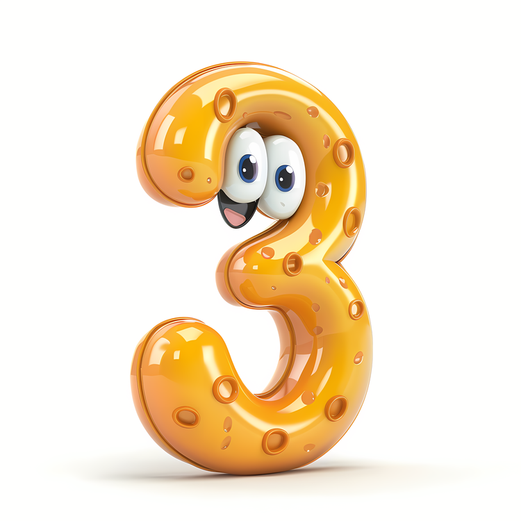 3d Cartoon Number,Number,Cheese