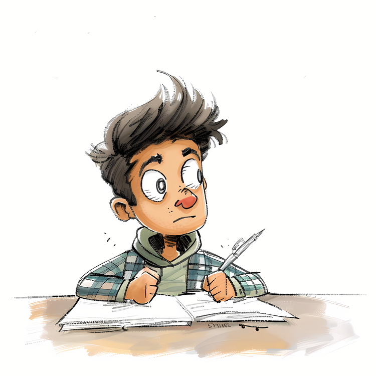 School,Boy,Writing