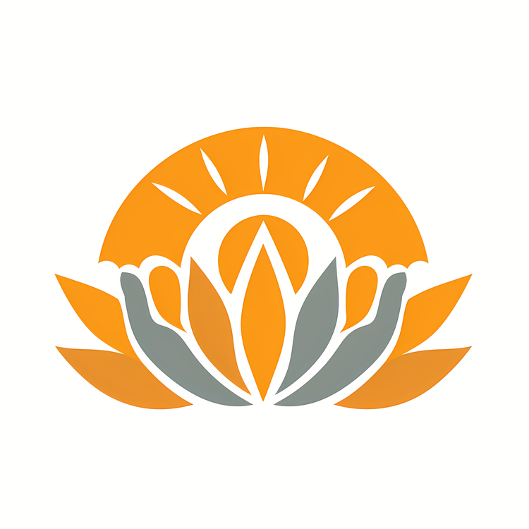 Renewal Day,Lotus Logo,Yoga Symbol
