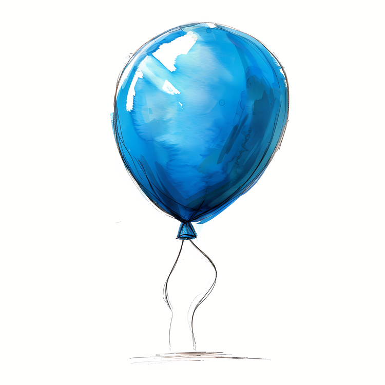 Single Balloon,Balloon,Blue