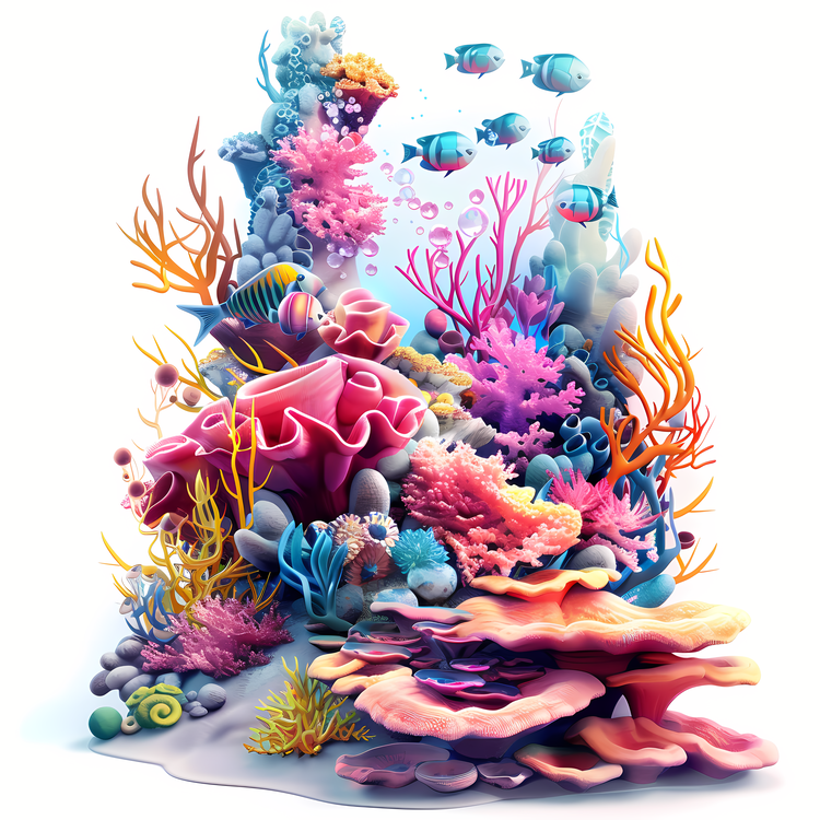 Coral Reef,Underwater World,Colored Fish