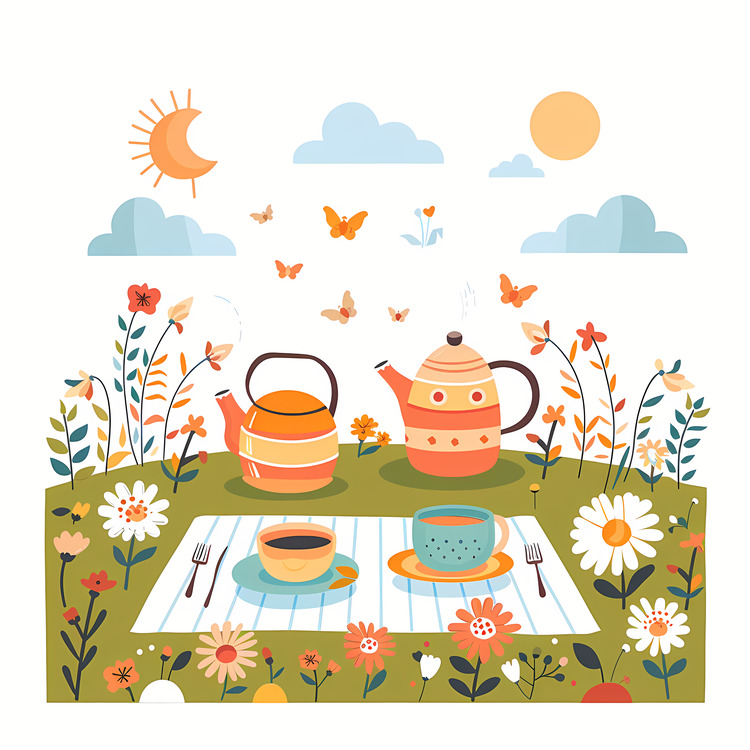 Spring Tea,Tea Party,Tea And Coffee Set