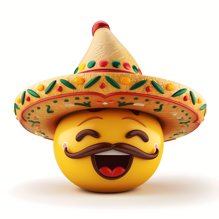 Cinco De Mayo,Mexican Hat,Adorable Smiley Face