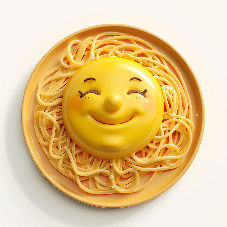 3d Cartoon Food,Spaghetti,Sunny