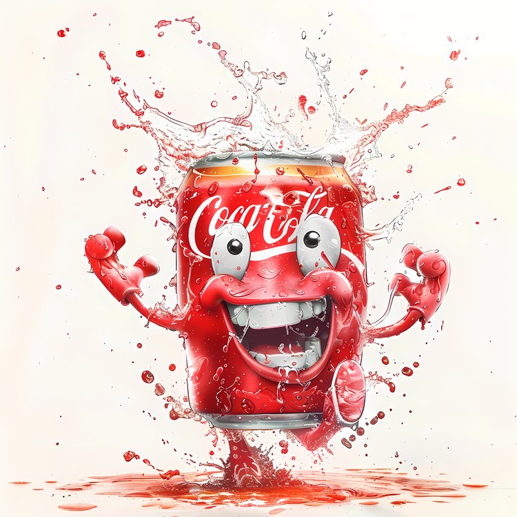 Coca Cola,Splashing,Red Can