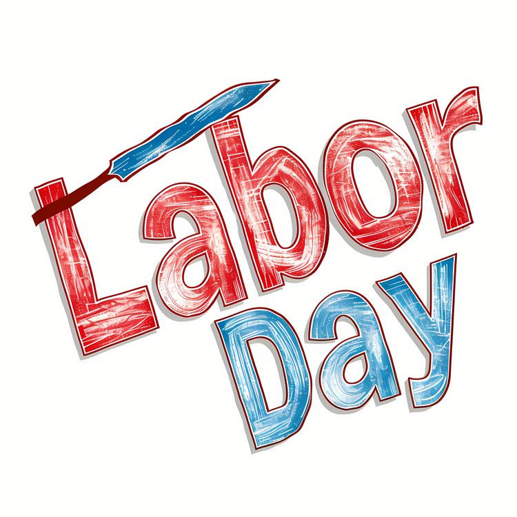 Labor Day,Workday,Blue And Red