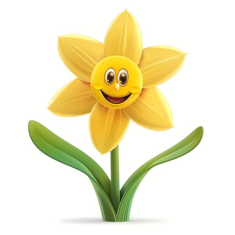 3d Cartoon Flowers,Smiley Face,Dandelion