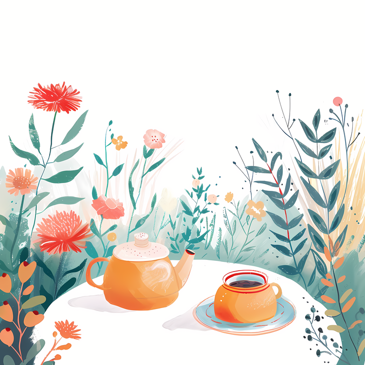 Spring Tea,Tea Pot,Coffee Cup