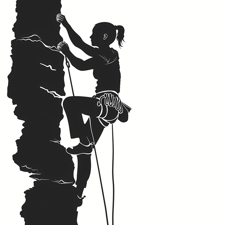 Climbing Silhouette,Climbing,Rope