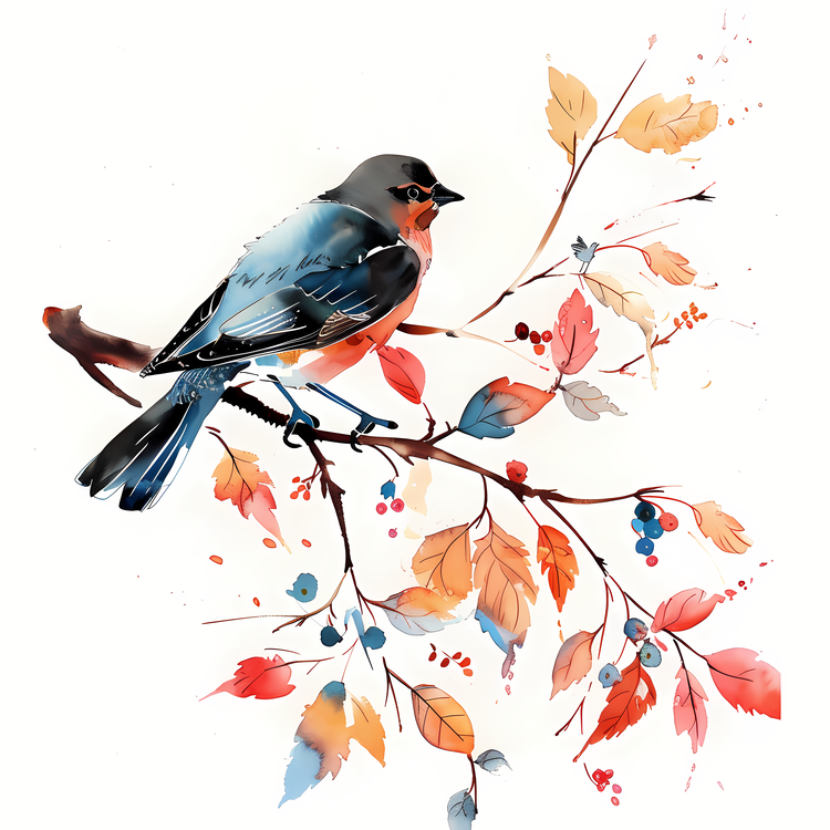 Bird Day,Bird,Fall Leaves