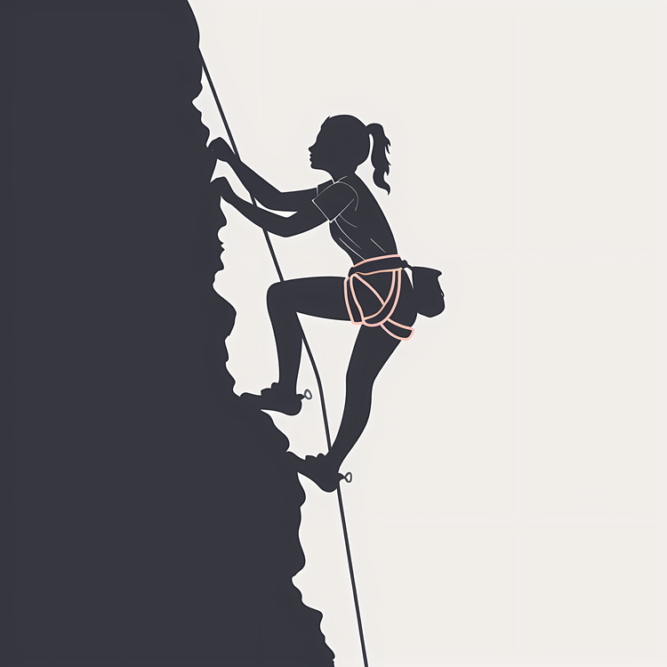 Climbing Silhouette,Rope,Climbing