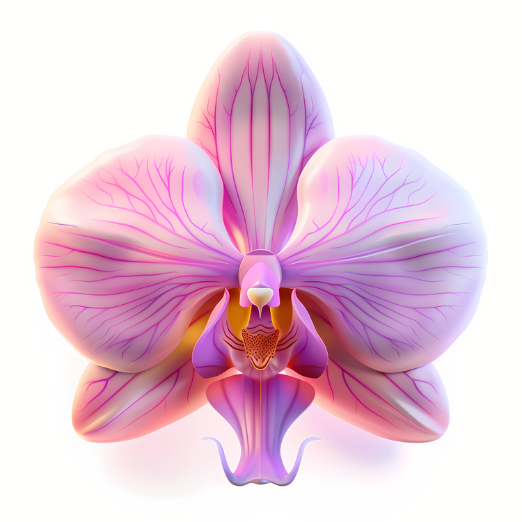 3d Cartoon Flowers,Pink,Orchid